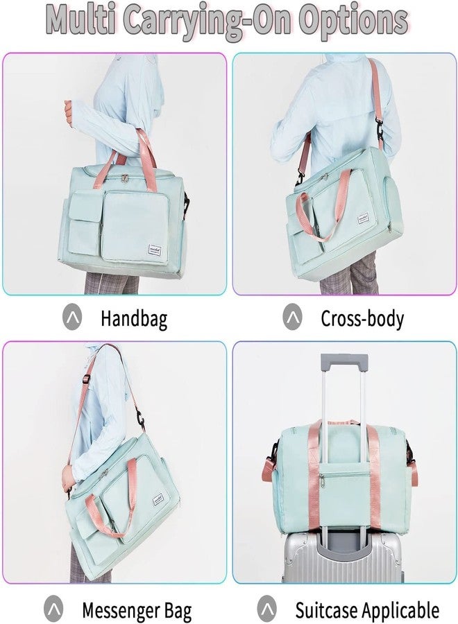 LNT Nylon 40 Cm Imported Travel Duffle Bag, Expandable Folding Travel Bag for Women, Lightweight Waterproof Carry Weekender Overnight Luggage Bag for Travel (Green,40 x 23 x 45 Cm) - Image 5